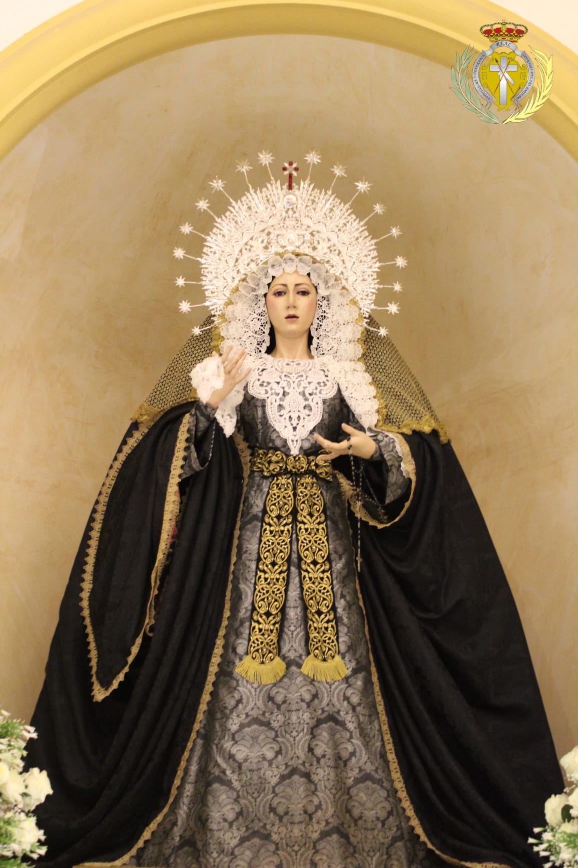 María Santísima de la Soledad, ataviada para el periodo de Tiempo Ordinario