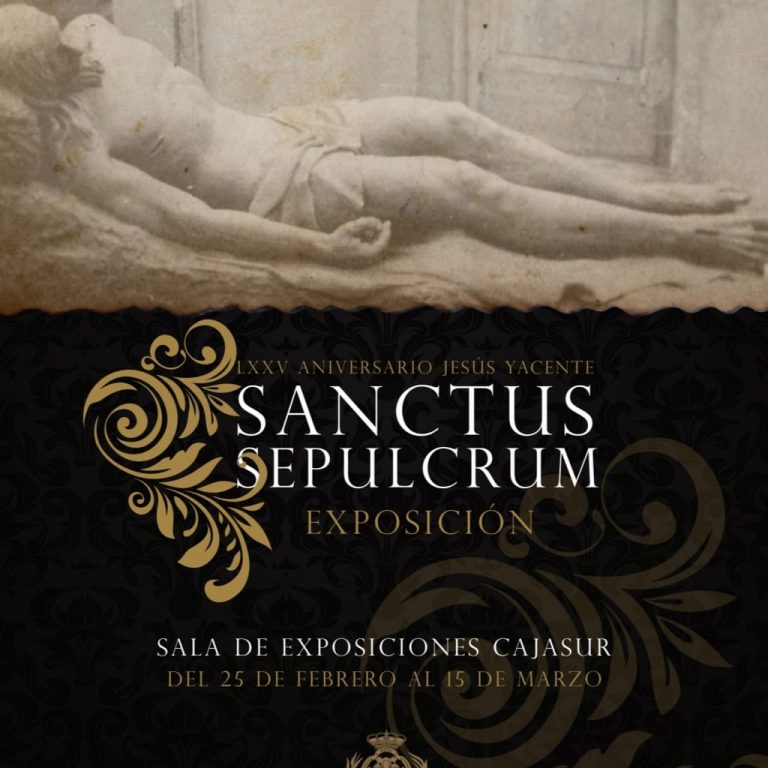 Cartel de la histórica Exposición del 75 aniversario del Cristo Yacente