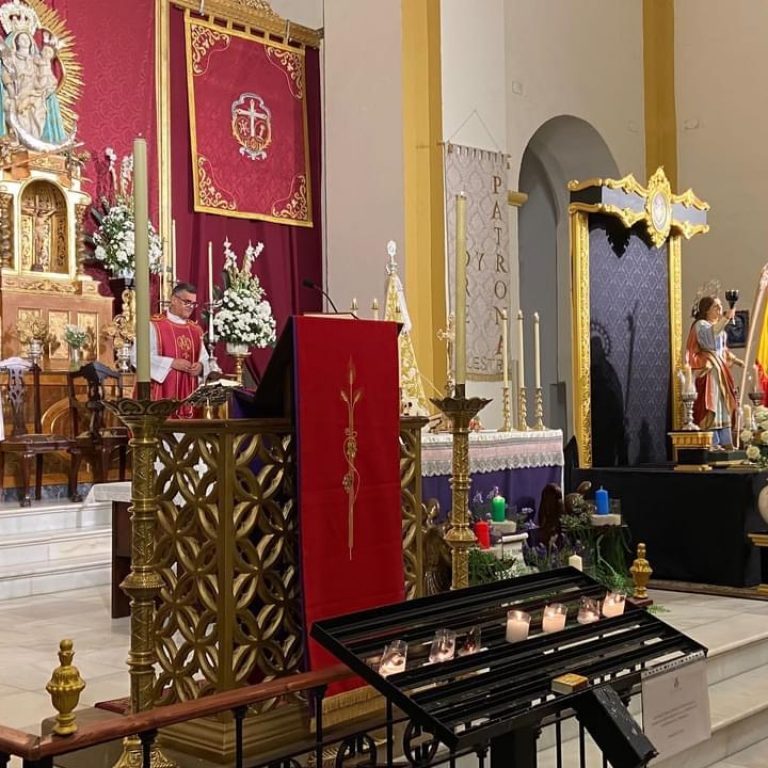 Imagen del acto religioso celebrado esta tarde en la Iglesia de la Palma